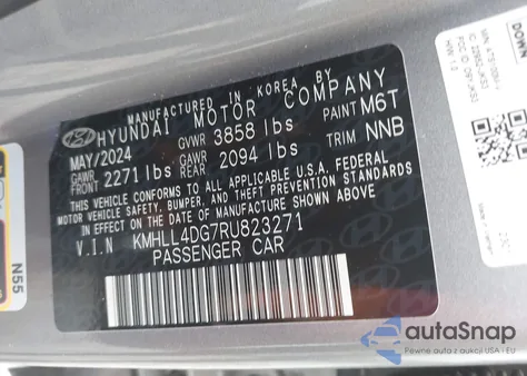 2024 Hyundai Elantra Se z USA, uszkodzony, nr VIN KMHLL4DG7RU823271